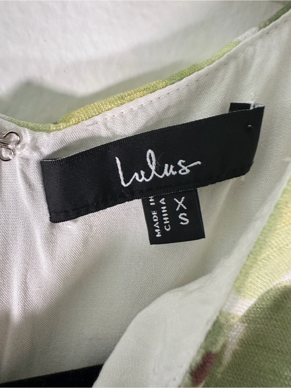 Lulus Green Floral Linen Blend Mini Dress XS Cottagecore - Picture 9 of 12